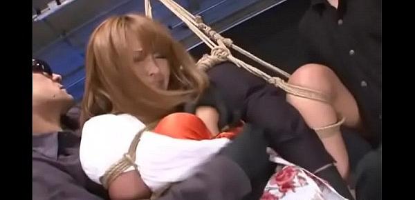  Spicy Japanese Hogtied And Dominated In Bondage Threesome